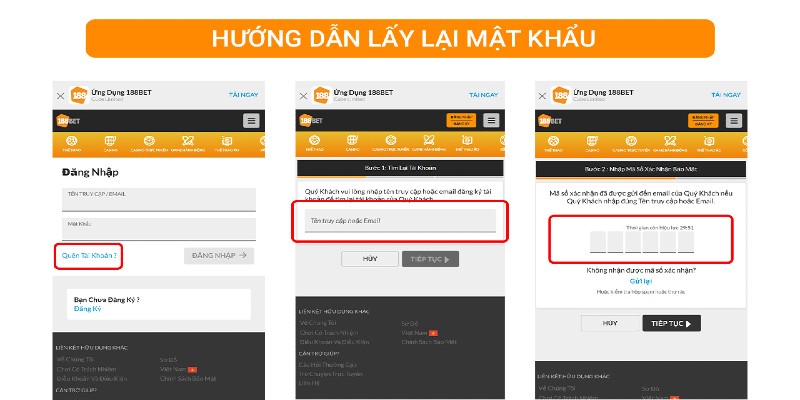 Hướng dẫn lấy lại tài khoản